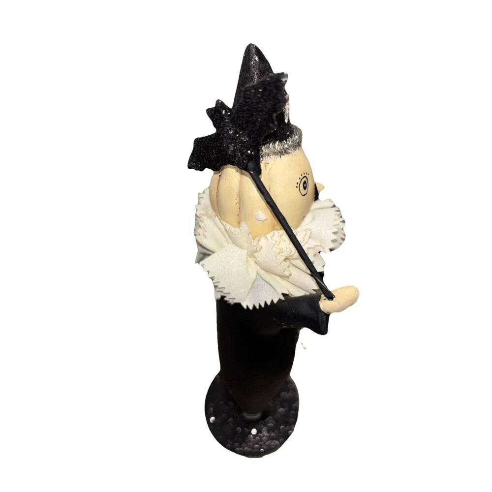 Enesco Heather Meyers Jack Be Little Pumpkin Black White Clown Halloween Bat